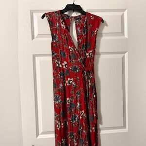 Floral Red Jumpsuit